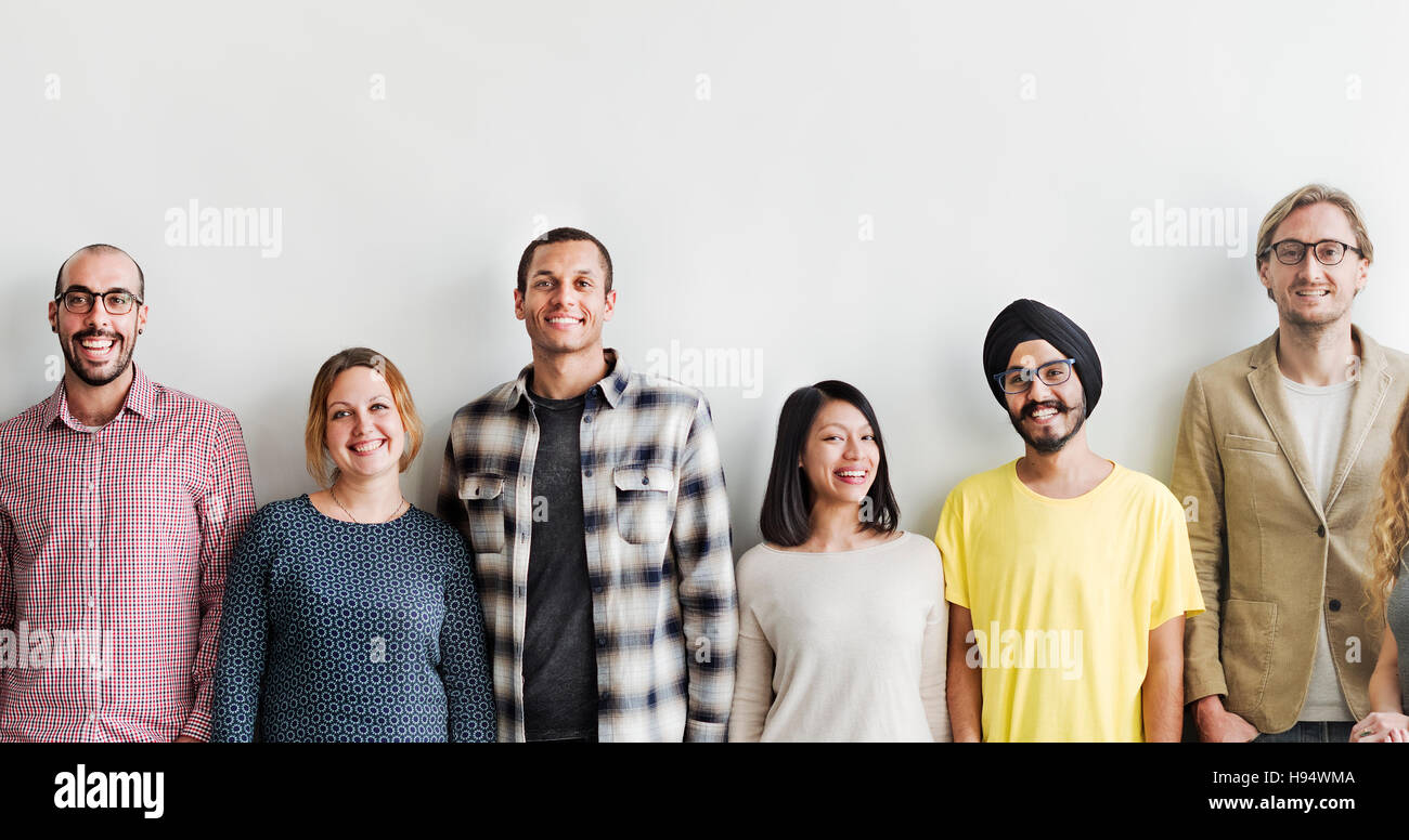 Menschen-Diversity-Freunde-Freundschaft-Glück-Konzept Stockfoto