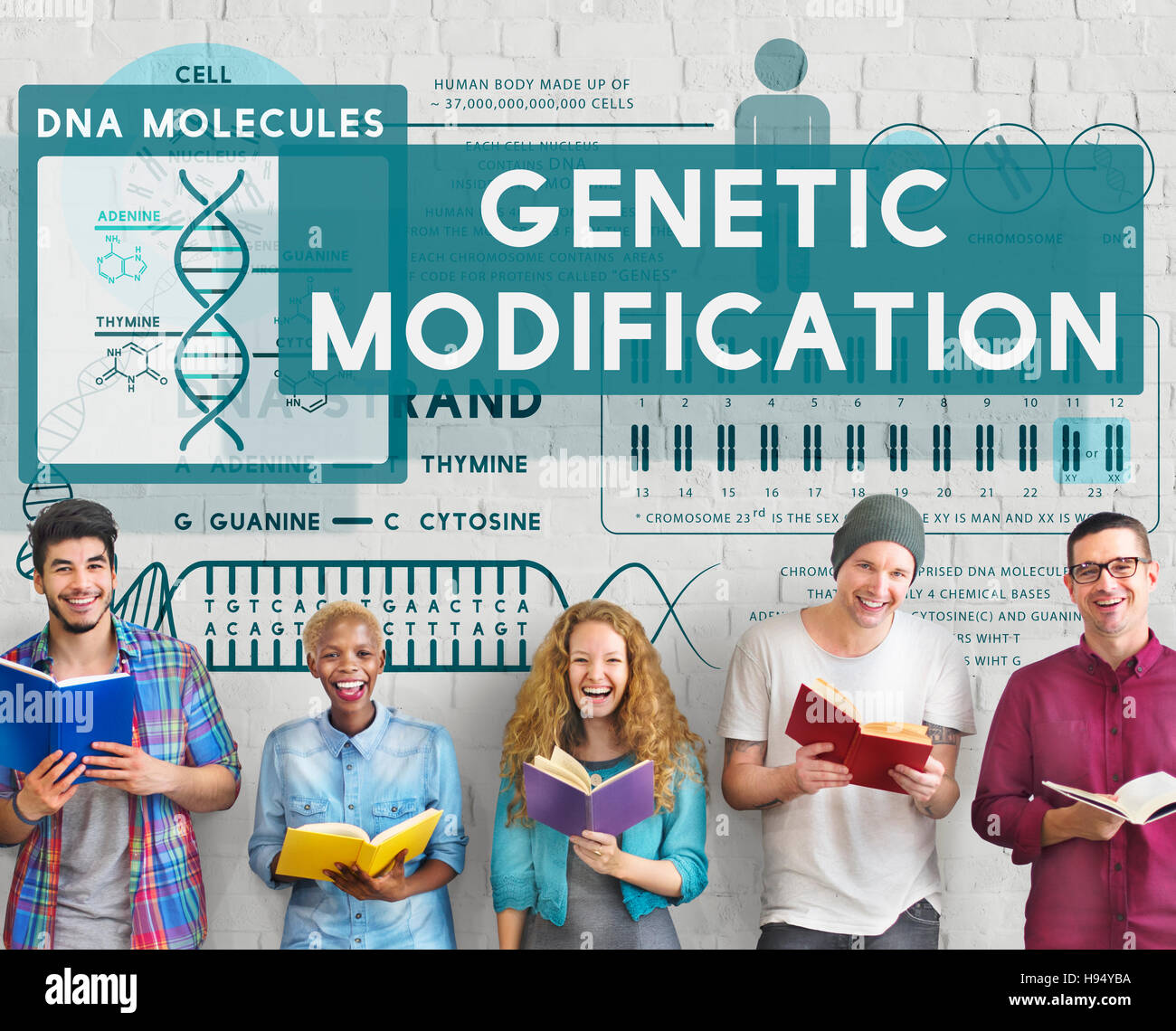 Genetische Mutation Modifikationskonzept Biologie Chemie Stockfoto