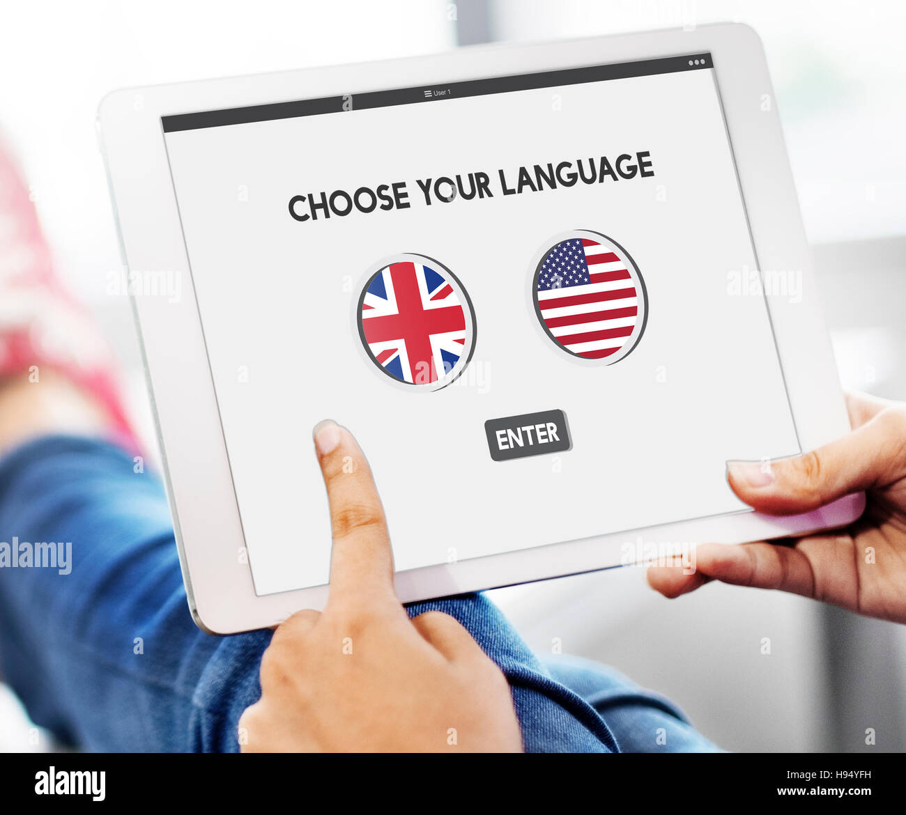 Sprache Wörterbuch Englisch amerikanische Konzept Stockfoto