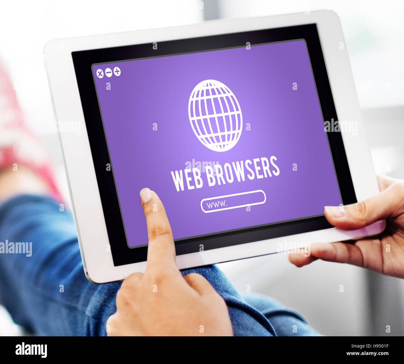 Web-Browser-Internet-Net-Technologie-Konzept Stockfoto
