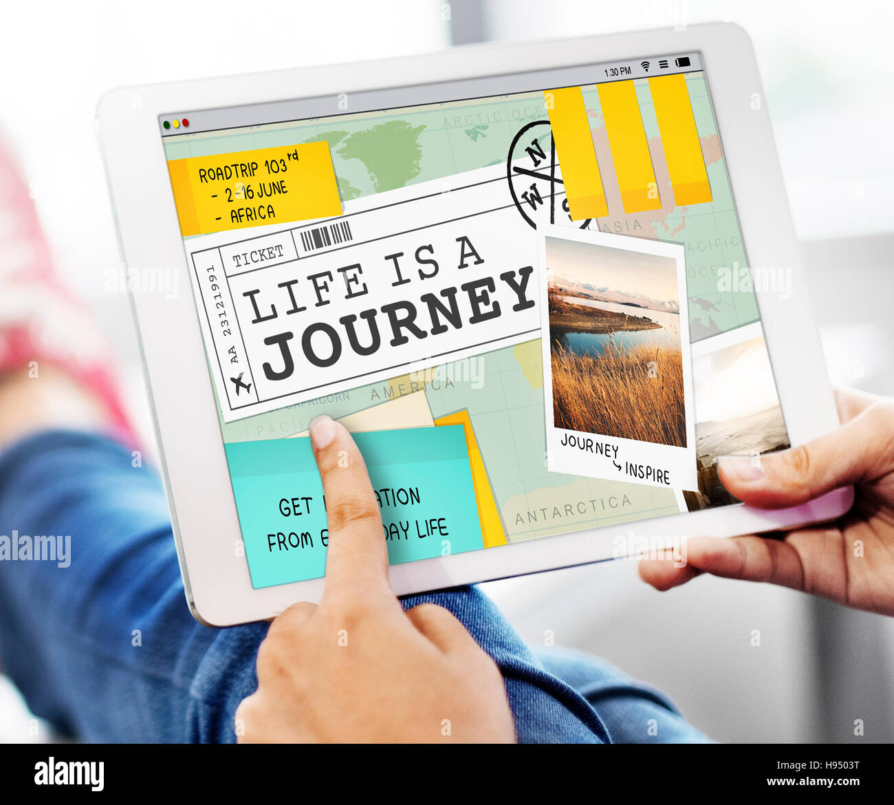 Reise Reisen Destinatiion entdecken Sie Tour-Konzept Stockfoto