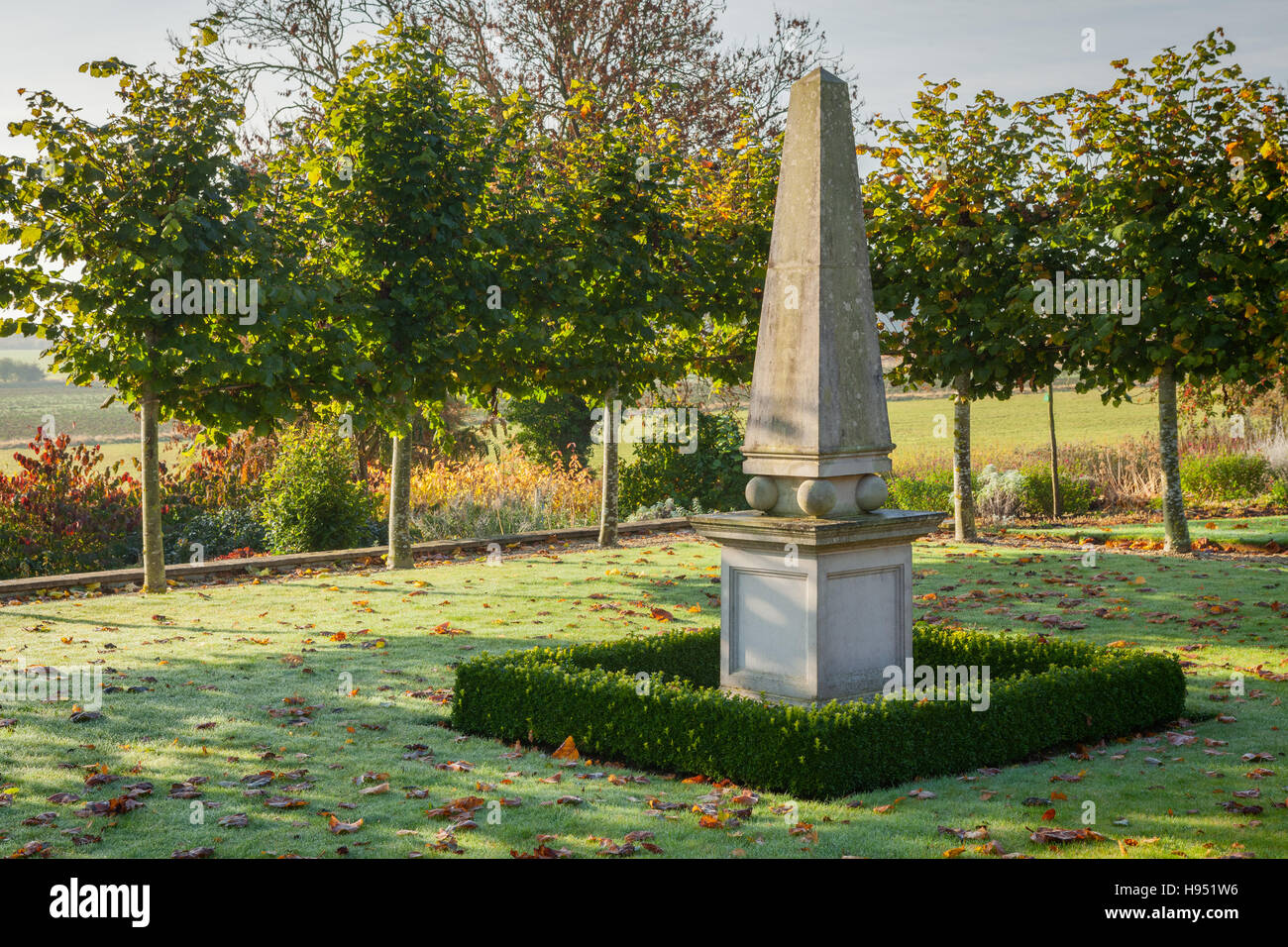 Brightwater Gärten, Saxby, Lincolnshire, UK. Herbst, November 2016. Stockfoto