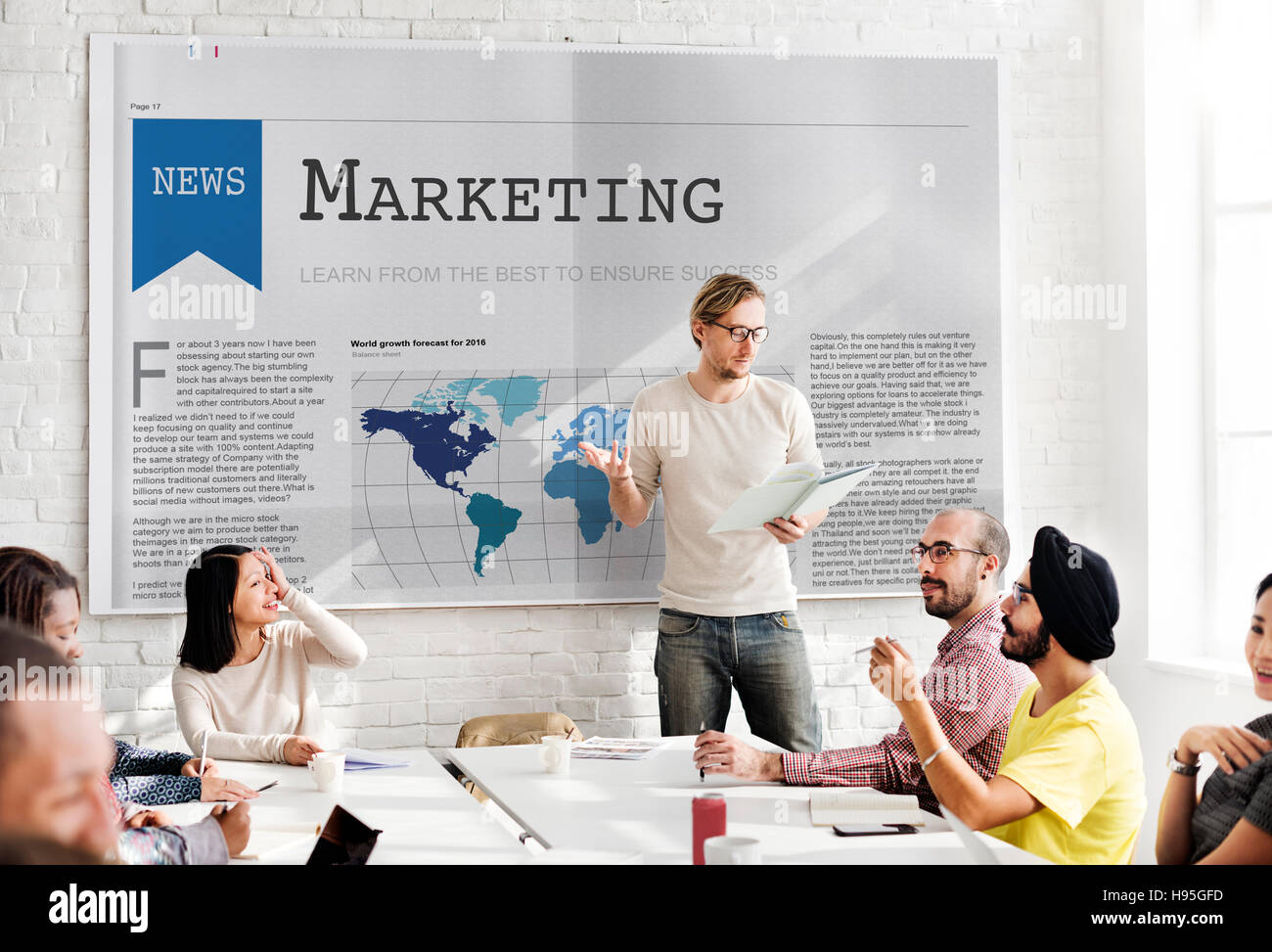 Marketing, Branding Kampagne kommerziellen Design-Konzept Stockfoto