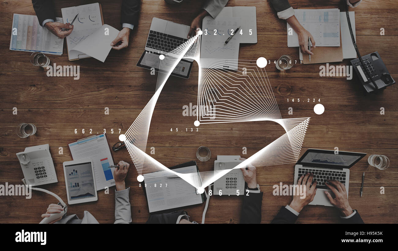 Geometrische Formel Analyse-Statistik-Konzept Stockfoto