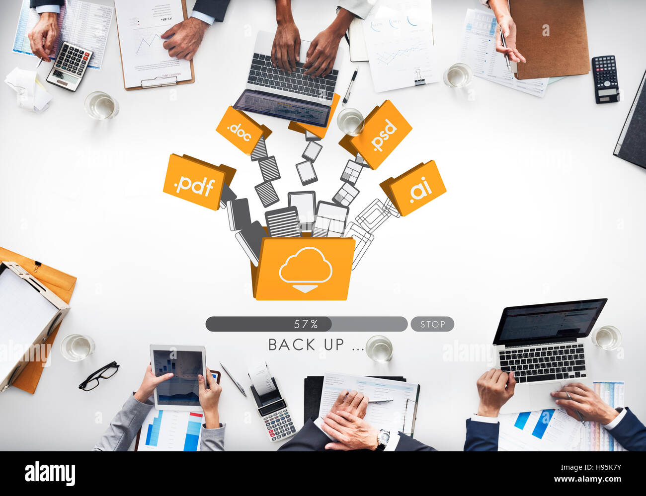 Cloud-Computing sichern Konzept Vernetzung Stockfoto