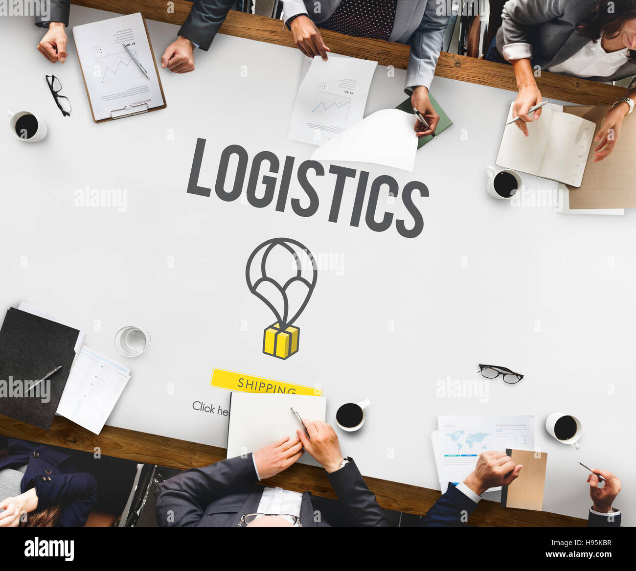 Logistik Lieferung Fracht Storage Service-Konzept Stockfoto