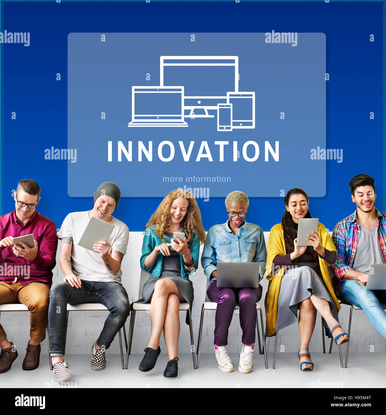 Digitales Design Computer Innovationskonzept Stockfoto