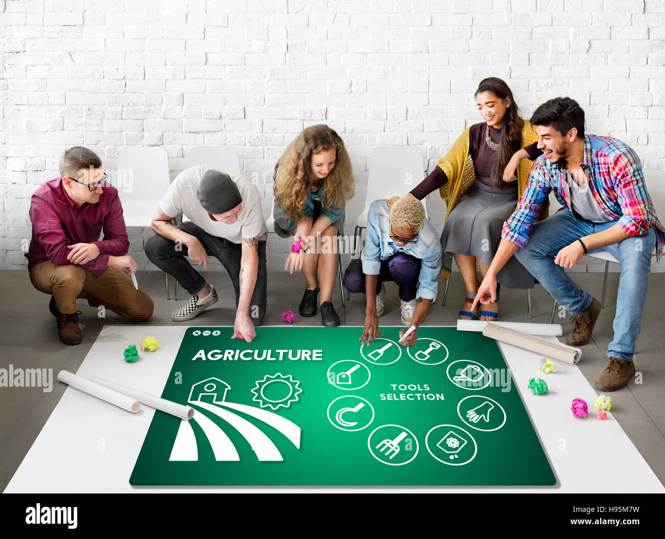 Landwirtschaft Farm ernten Produktionskonzept Pflanzen Stockfoto