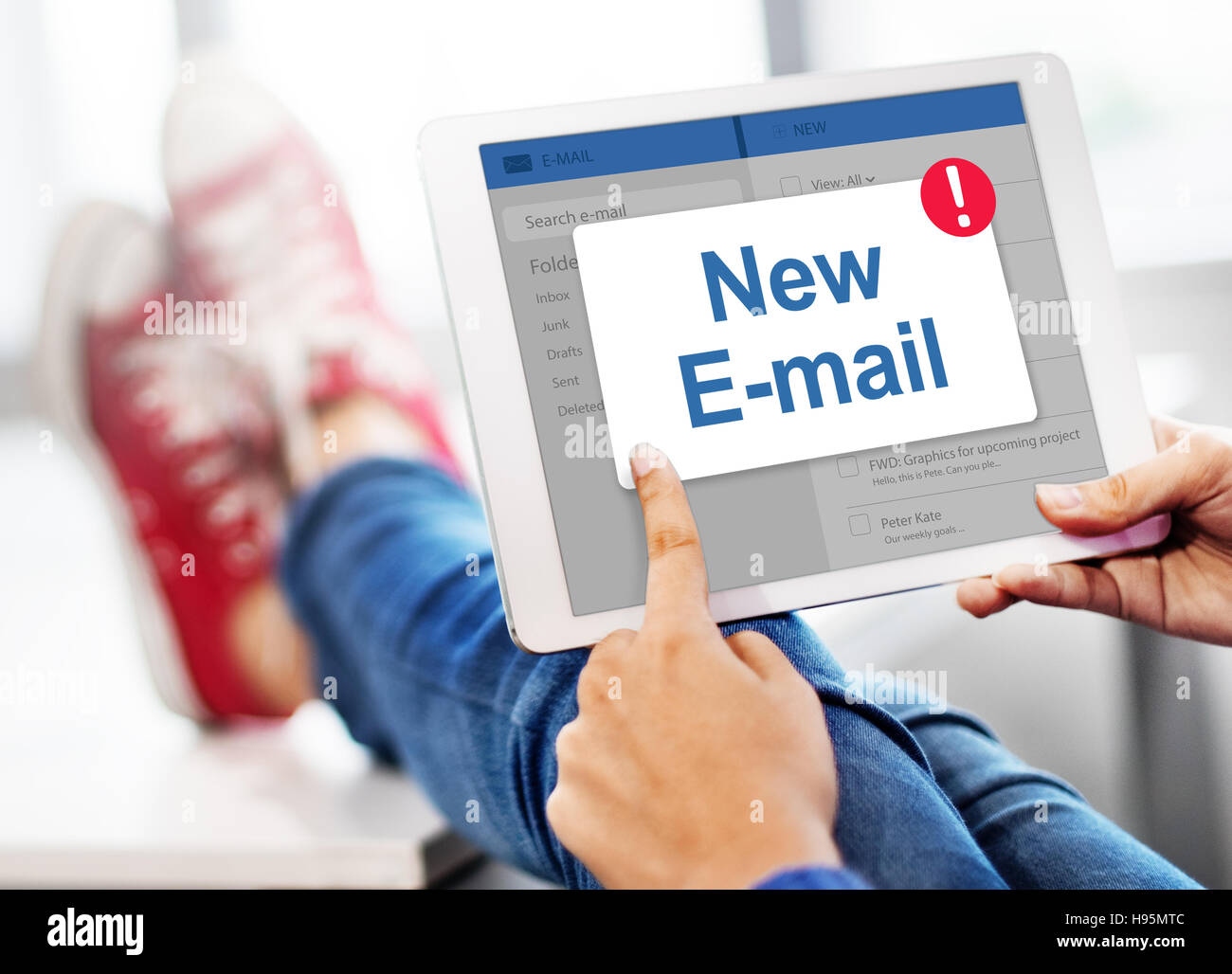 Nachricht Posteingang Meldung Ikone Konzept Stockfoto