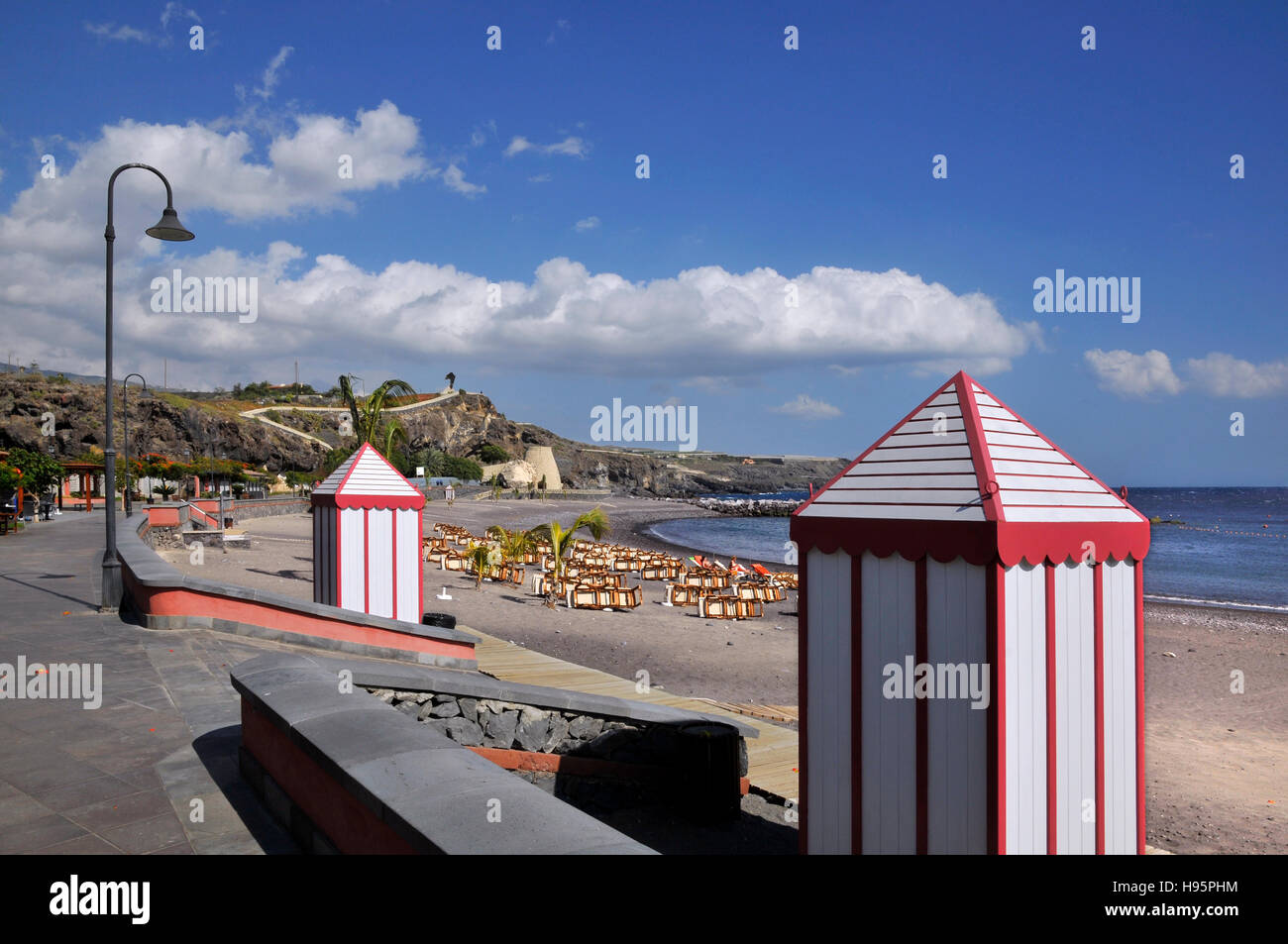 Strandkabine von San Juan auf Teneriffa in die spanischen Kanarischen Inseln Stockfoto