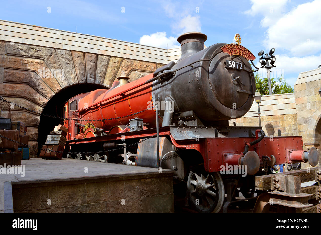 Die Zauberwelt von Harry Potter Hogwarts Express Stockfoto