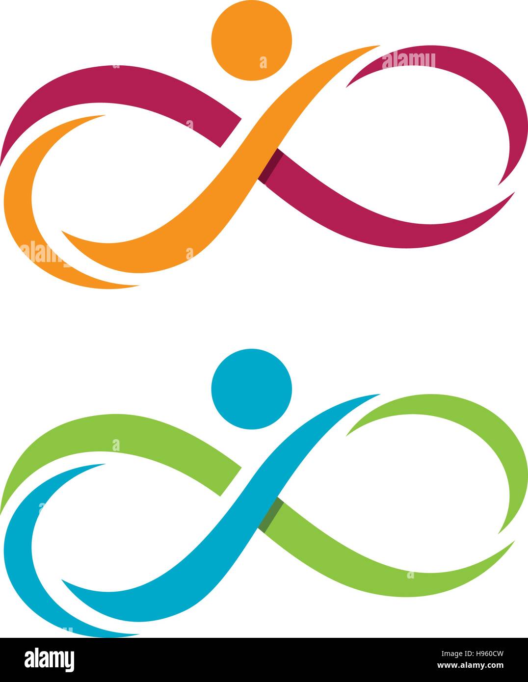 Lustige Menschen gesundes Leben Symbol Logo Vorlage Stock Vektor