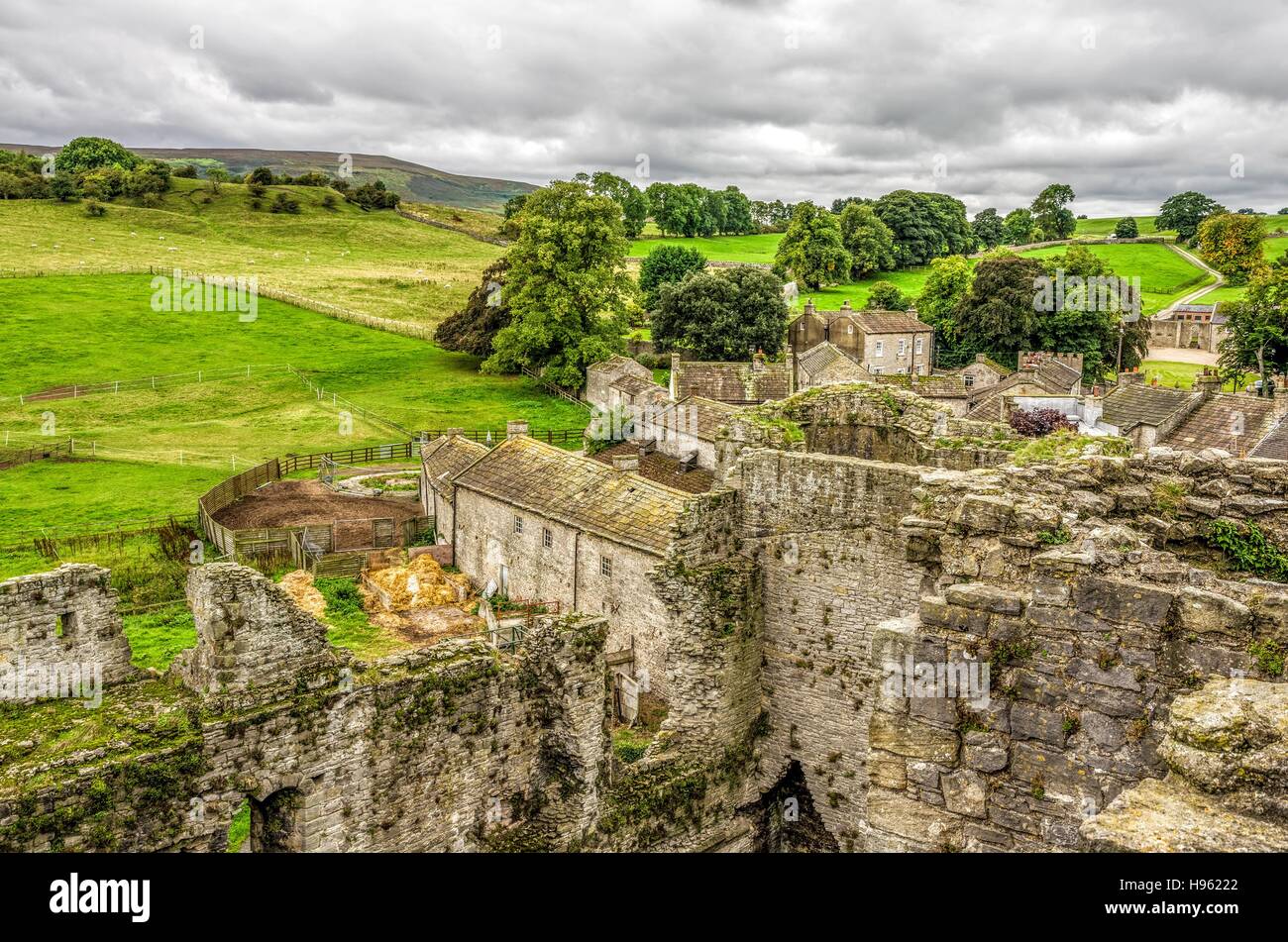 Middleham Castle Heim der Familie Neville Stockfoto