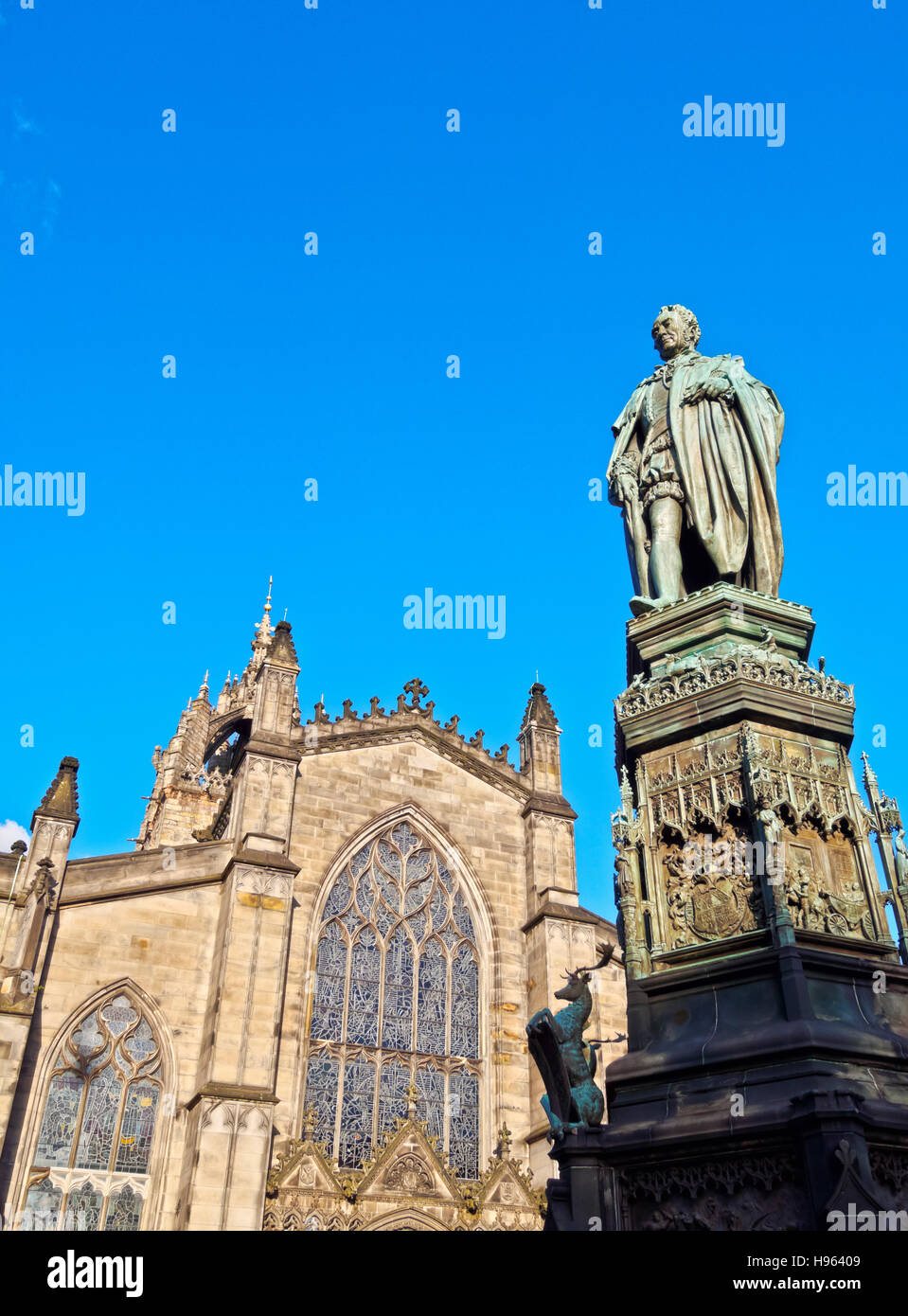 Germany/Deutschland, Lothian, Edinburgh, Blick auf die St. Giles Kathedrale. Stockfoto