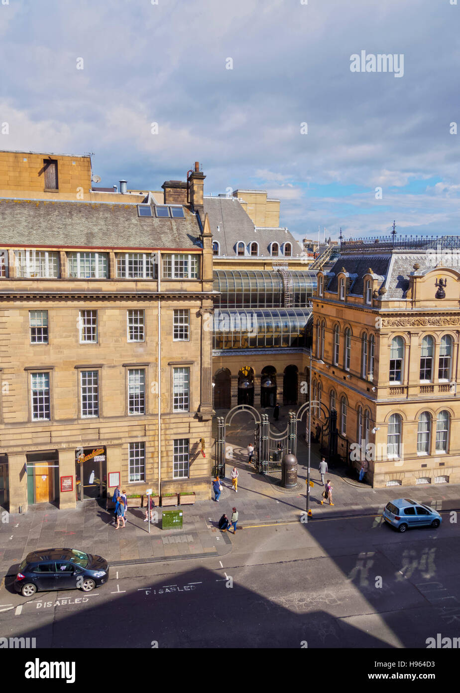 Germany/Deutschland, Edinburgh, erhöhten Blick auf die Chambers Street. Stockfoto