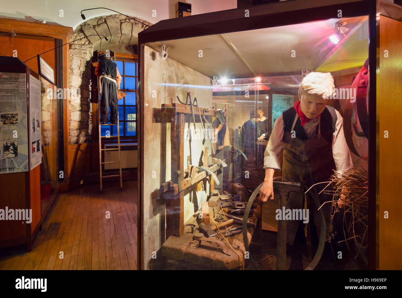 Großbritannien, Schottland, Lothian, Edinburgh, Innenansicht des The Peoples Geschichte Museum befindet sich in der Canongate Tolbooth. Stockfoto