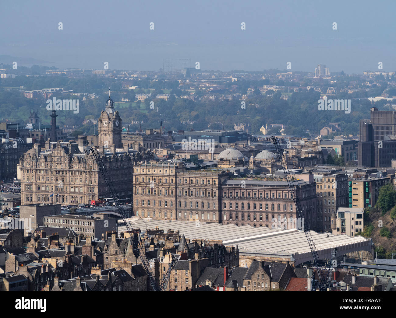 Germany/Deutschland, Edinburgh, Holyrood Park, Blick in Richtung Stadtzentrum. Stockfoto