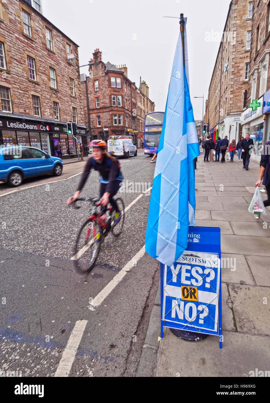 UK, Schottland, Lothian, Edinburgh, schottische Unabhängigkeit Referendum Tag 18. September 2014. Stockfoto