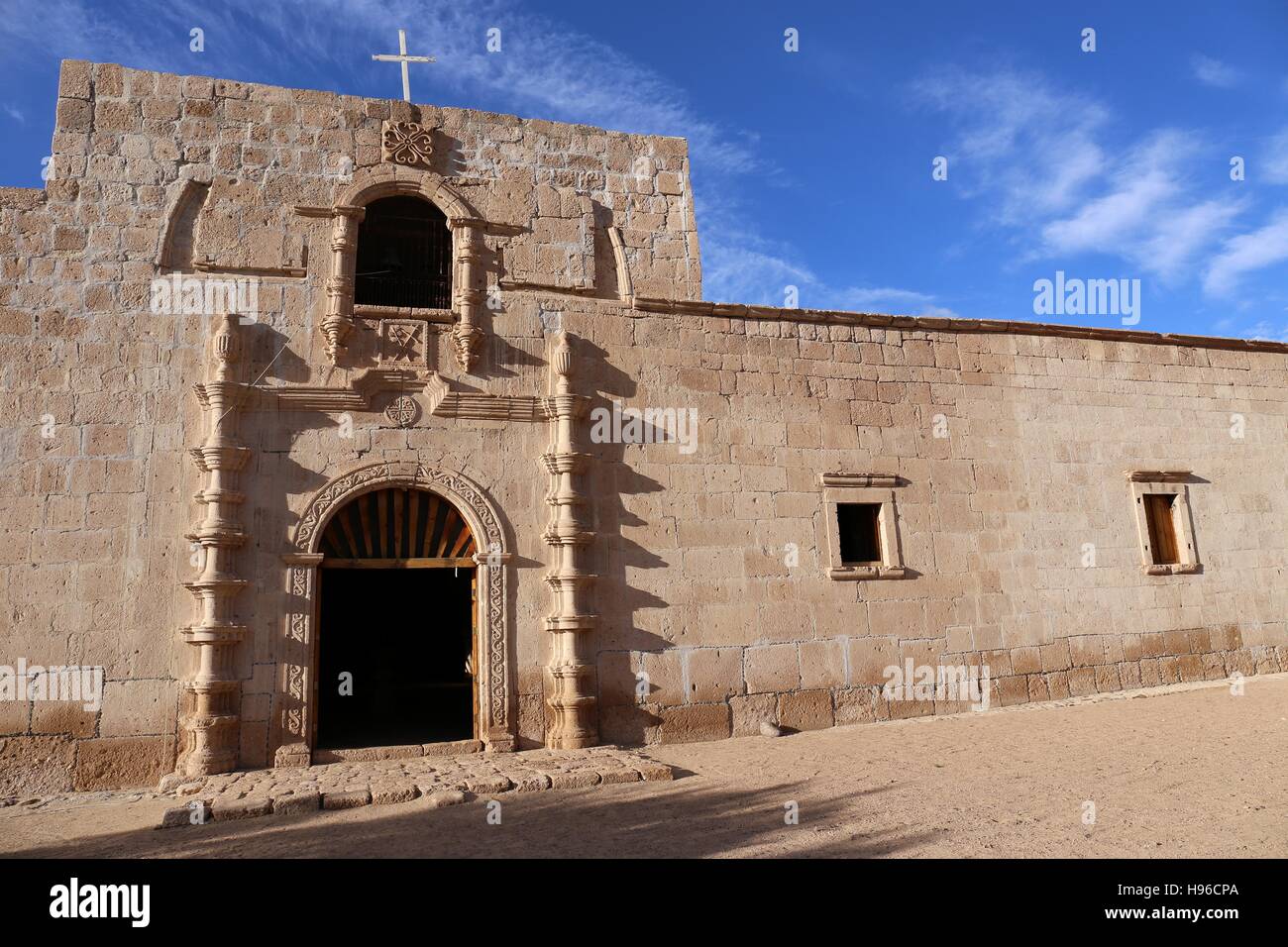 Mission San Francisco de Borja, Baja California, Mexiko Stockfoto