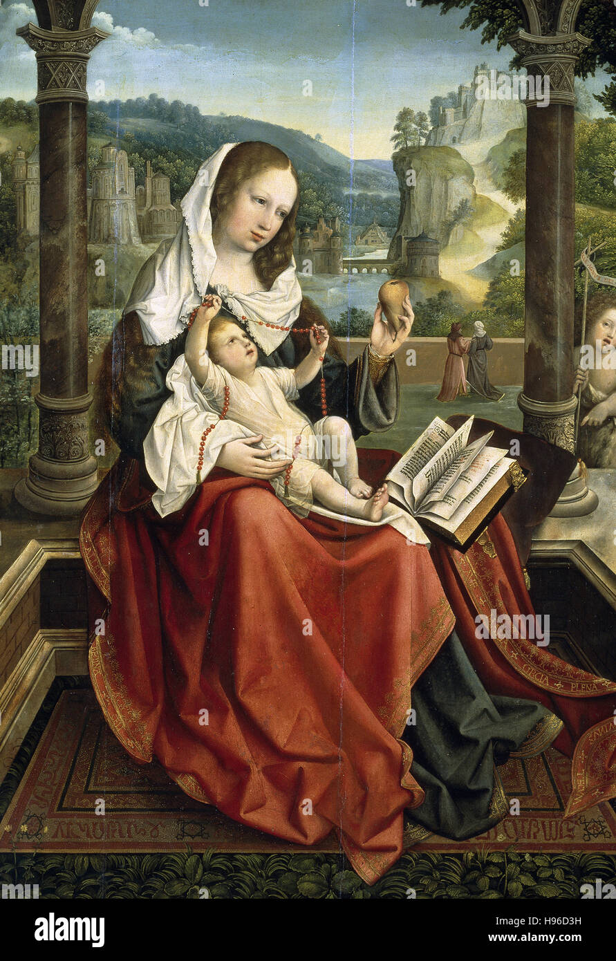 BERNARD VAN ORLEY - Jungfrau und Kind - 1516 Stockfoto