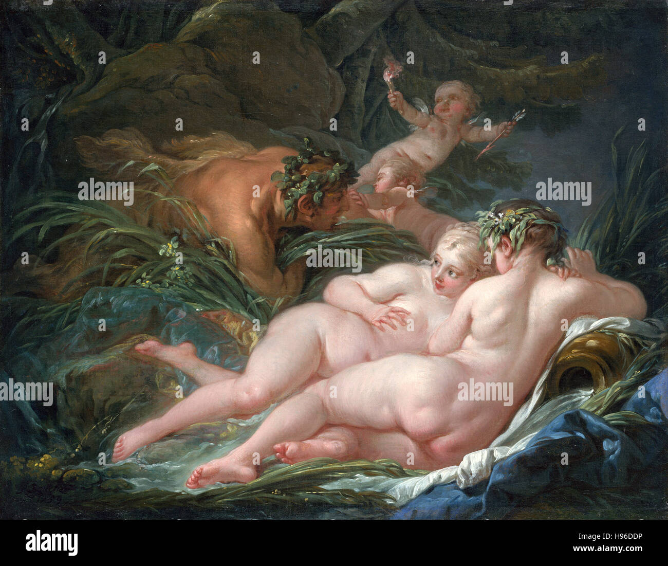 François Boucher - Pan und Syrinx - 1759 Stockfoto