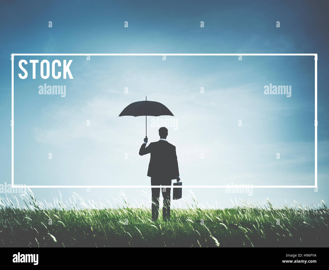 Aktienmarkt Geld kaufen verkaufen Konzept Stockfoto