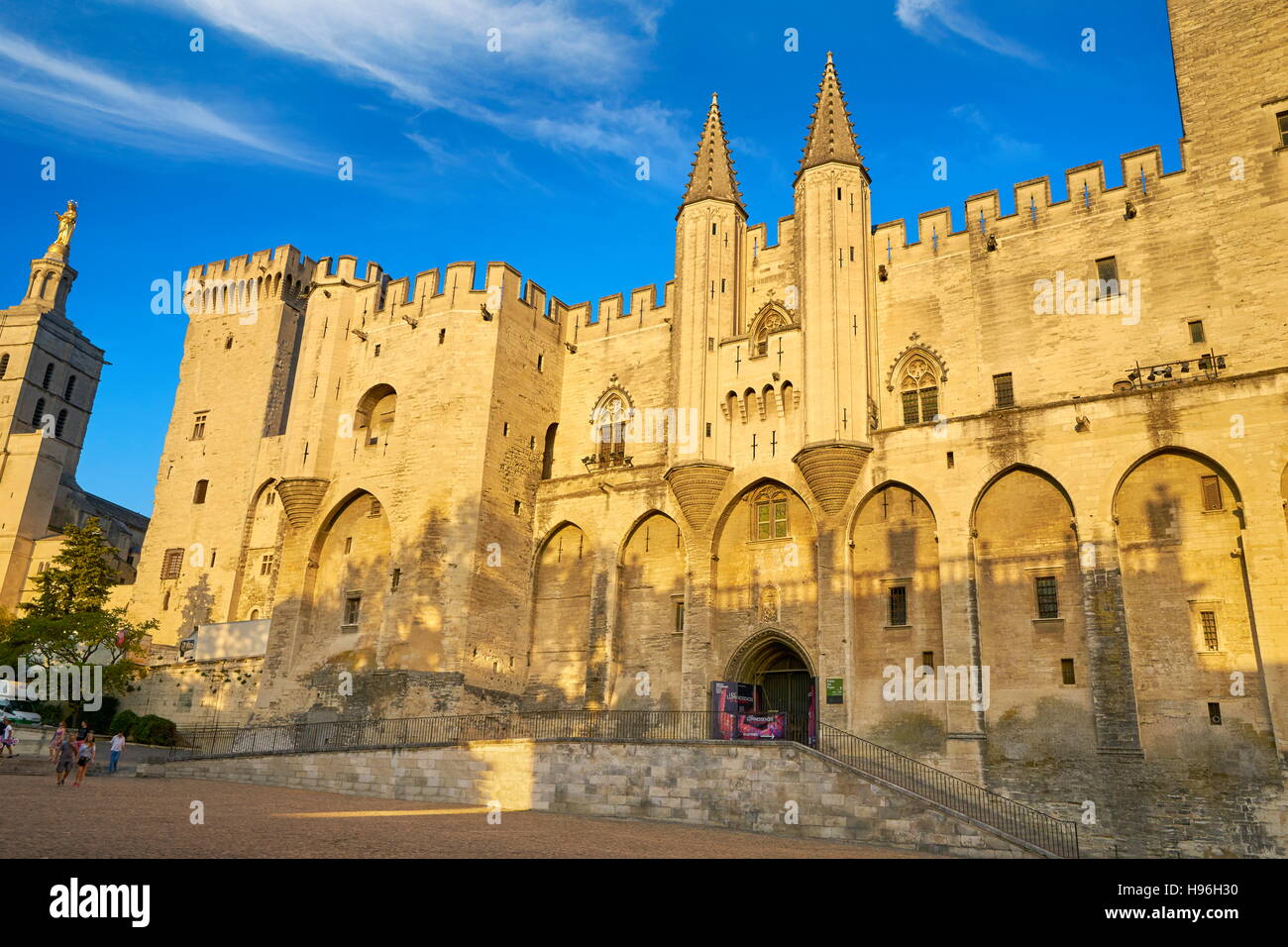 Palais des Papes, Avignon, Frankreich Stockfoto