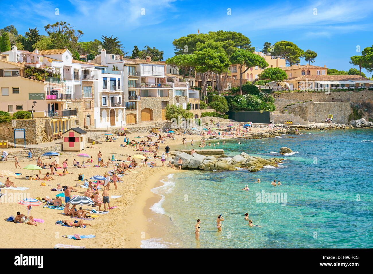 Calella de Palafrugell, Costa Brava Strand, Spanien Stockfoto