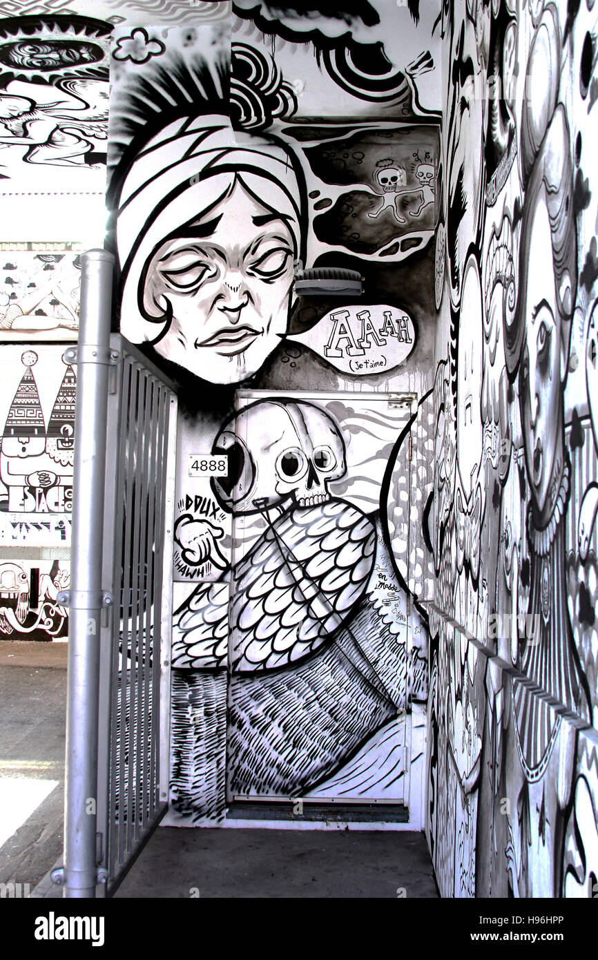 Streetart-Graffiti in Montreal Kanada Stockfoto