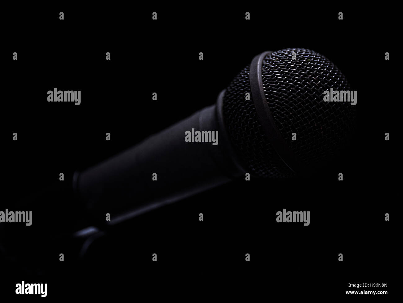 Retro Stil schwarz Mikrofon Stockfoto
