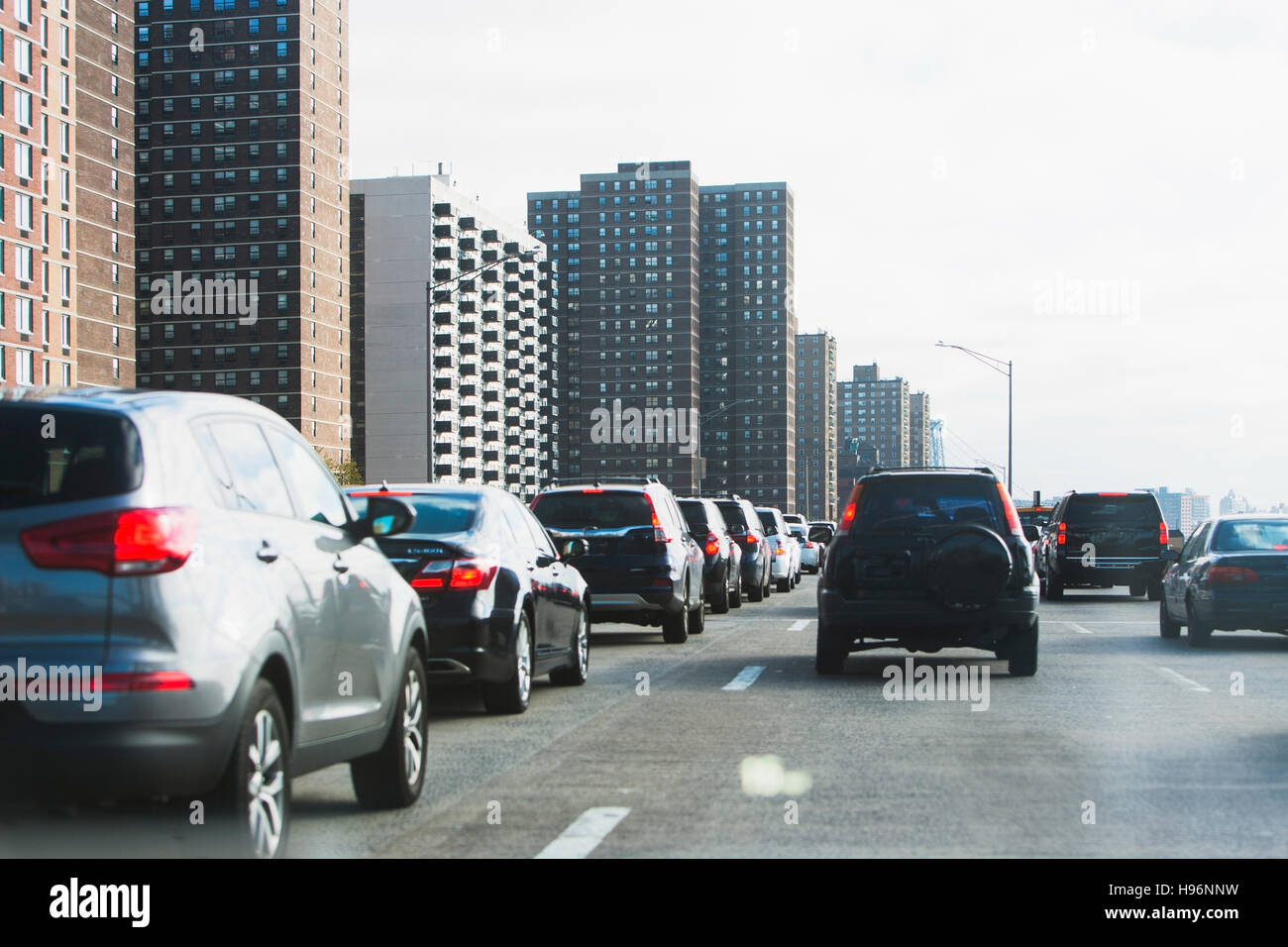 USA, New York State, New York City Verkehr in Stadt Straße Stockfoto