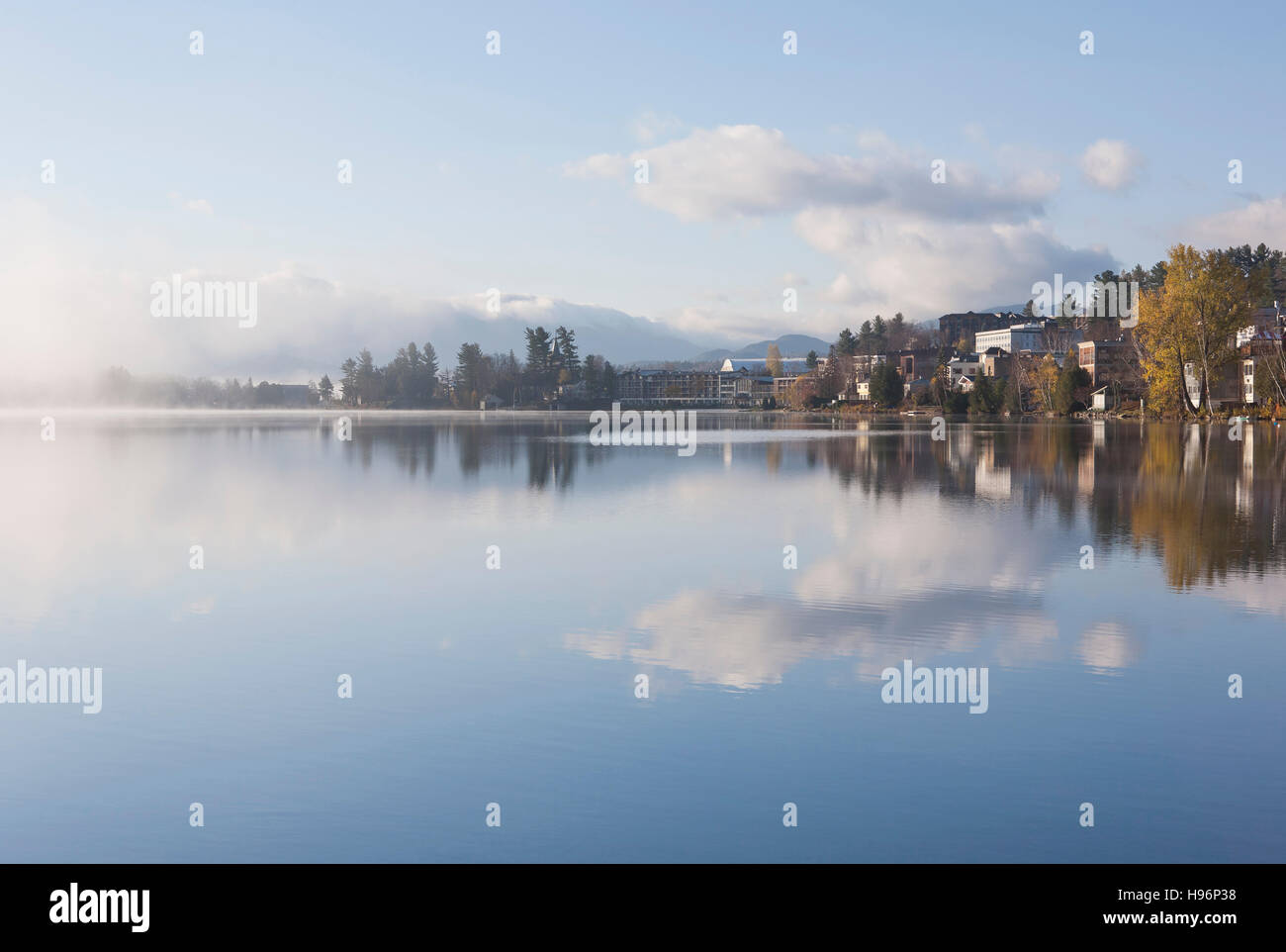 USA, New York, Lake Placid Dorf Spiegelsee Stockfoto