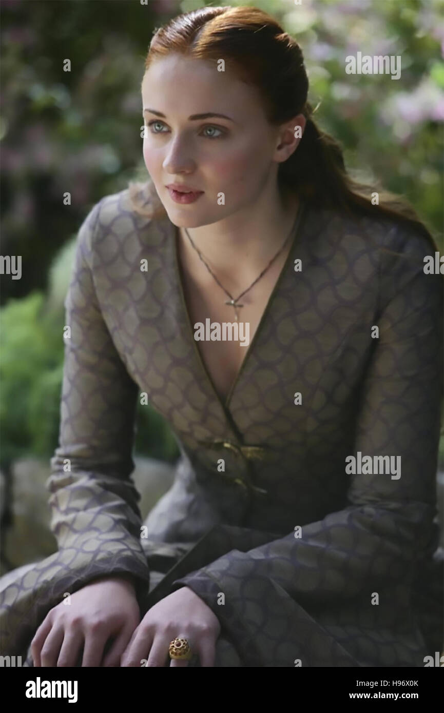 GAME OF THRONES HBO-Film-Reihe mit Sophie Turner als Sansa Stark Stockfoto