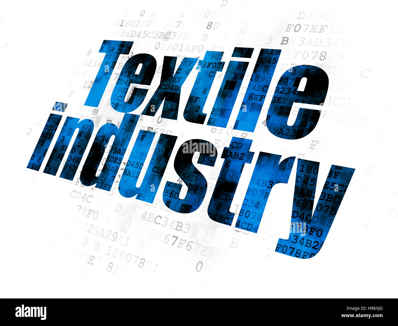 Manufacuring Konzept: Textilindustrie auf Digital-Hintergrund Stockfoto