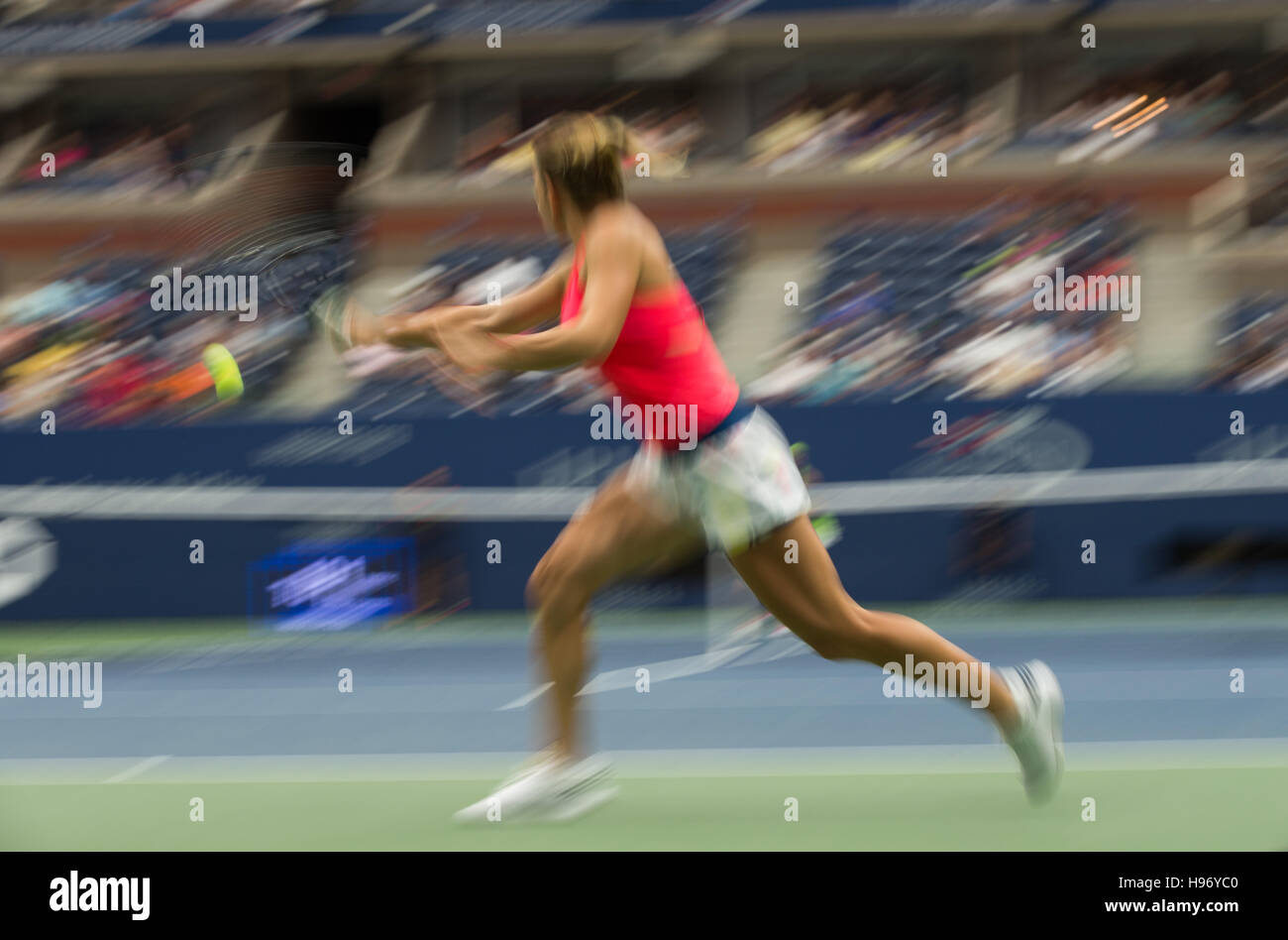 SIMONA HALEP (ROU) bei den US öffnen Sie 2016 Meisterschaften in Flushing Meadows, New York, USA Stockfoto