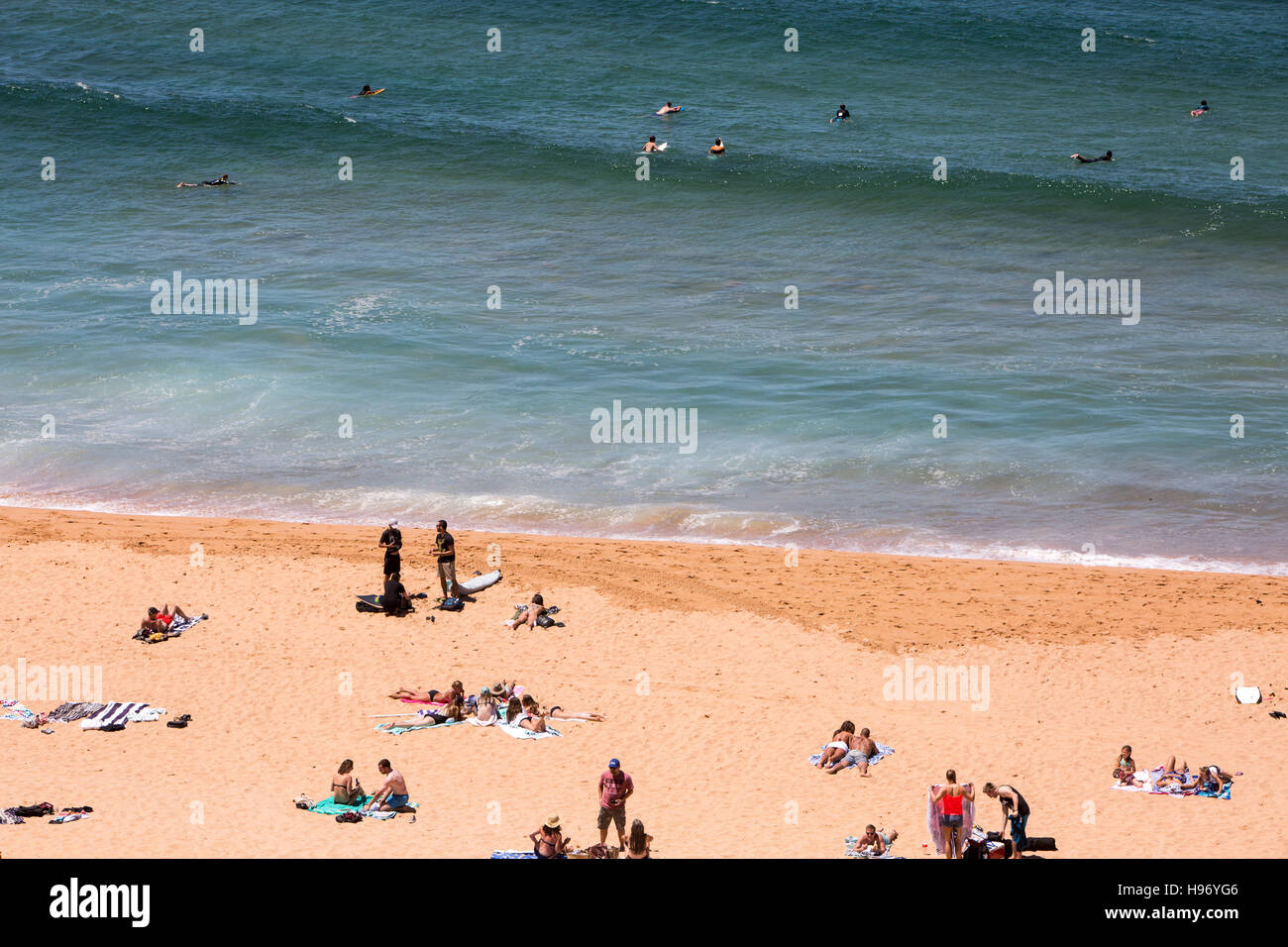 Warriewood Beach, einer von Sydneys berühmten nördlichen Stränden, New South wales, Australien Stockfoto