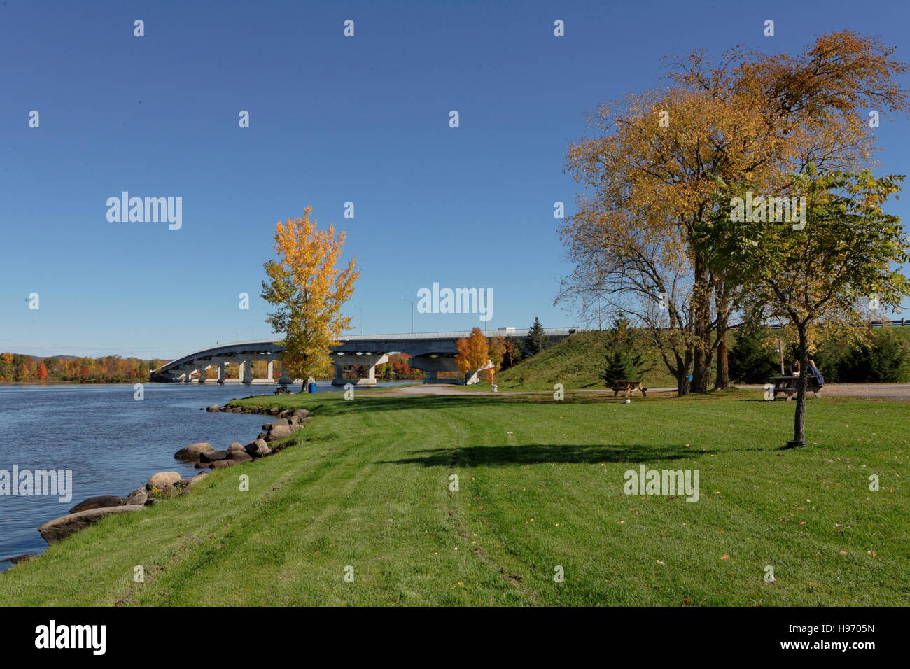 Ile du Chenail Park in Hawksbury, Ontario, Kanada Stockfoto