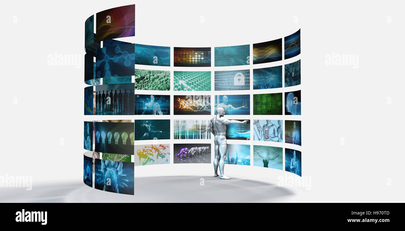 Video Production Studio oder Software mit professionellen Verwaltung von Inhalten Stockfoto