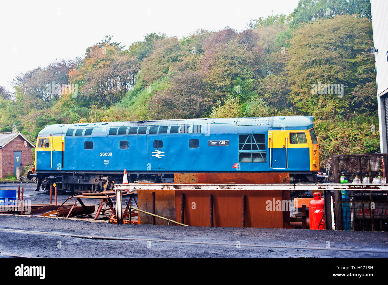 Klasse 26 No 26036 am Motiv Macht Depot, Grosmont, North Yorkshire Moors Railway Stockfoto