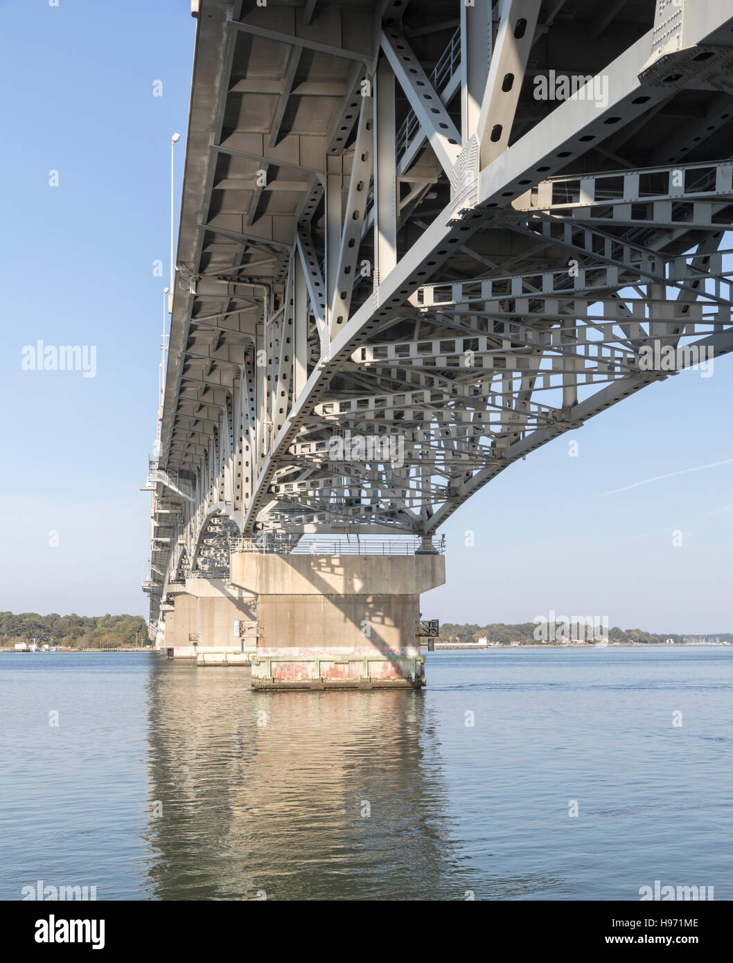 George P Coleman Bridge über den York River verbinden Yorktown nach Gloucester Point, Virginia, USA Stockfoto