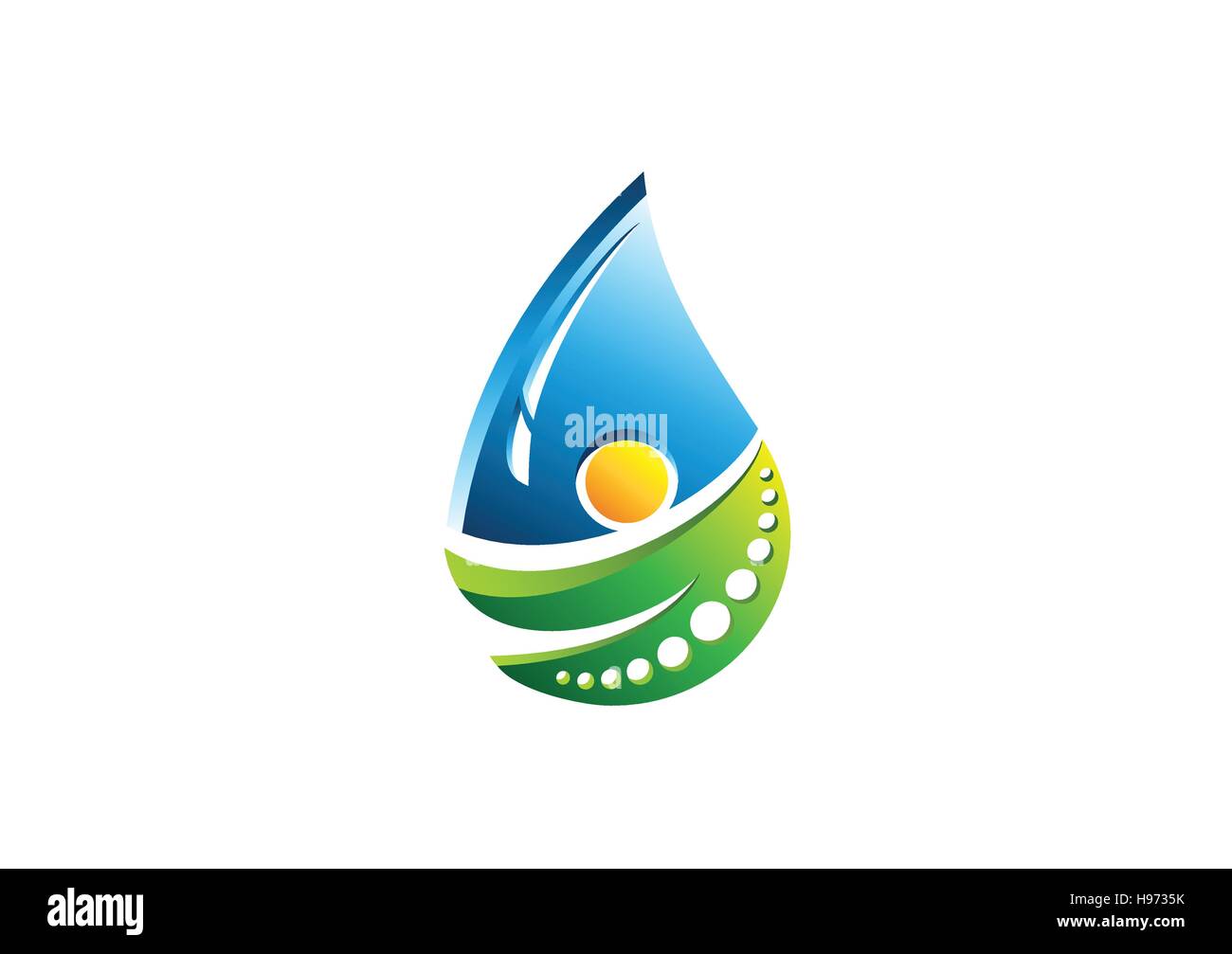 Wasser Tropfen Logo, Menschen Gesundheit Therapie Symbol Symbol, Tropfen natürlicher Schönheit-Spa-Elemente-Vektor-design Stock Vektor