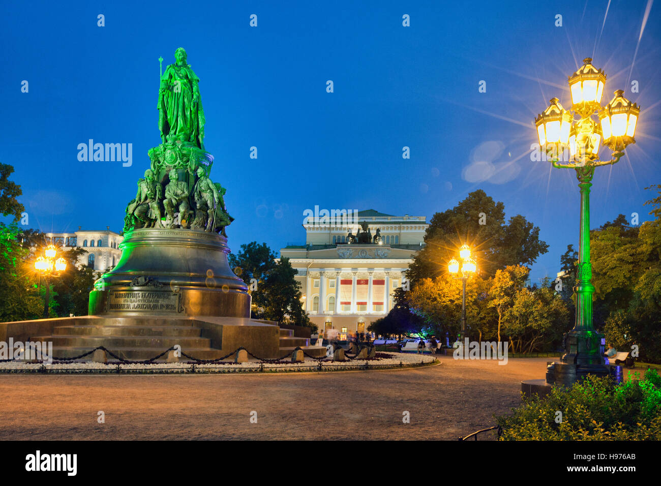 Denkmal für Kaiserin Catherine das große. St. Petersburg. Russland Stockfoto