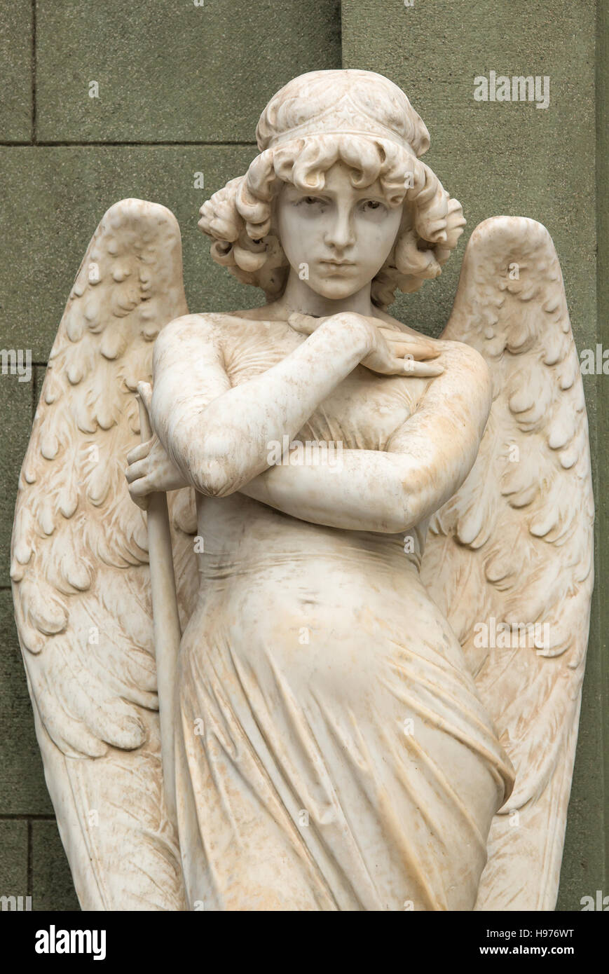 Statue auf dem Nationalfriedhof (Cementerio General de Santiago), Santiago, Chile Stockfoto