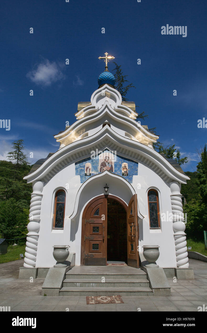 Сhapel. Krasnaja Poljana. Sotschi. Russland Stockfoto