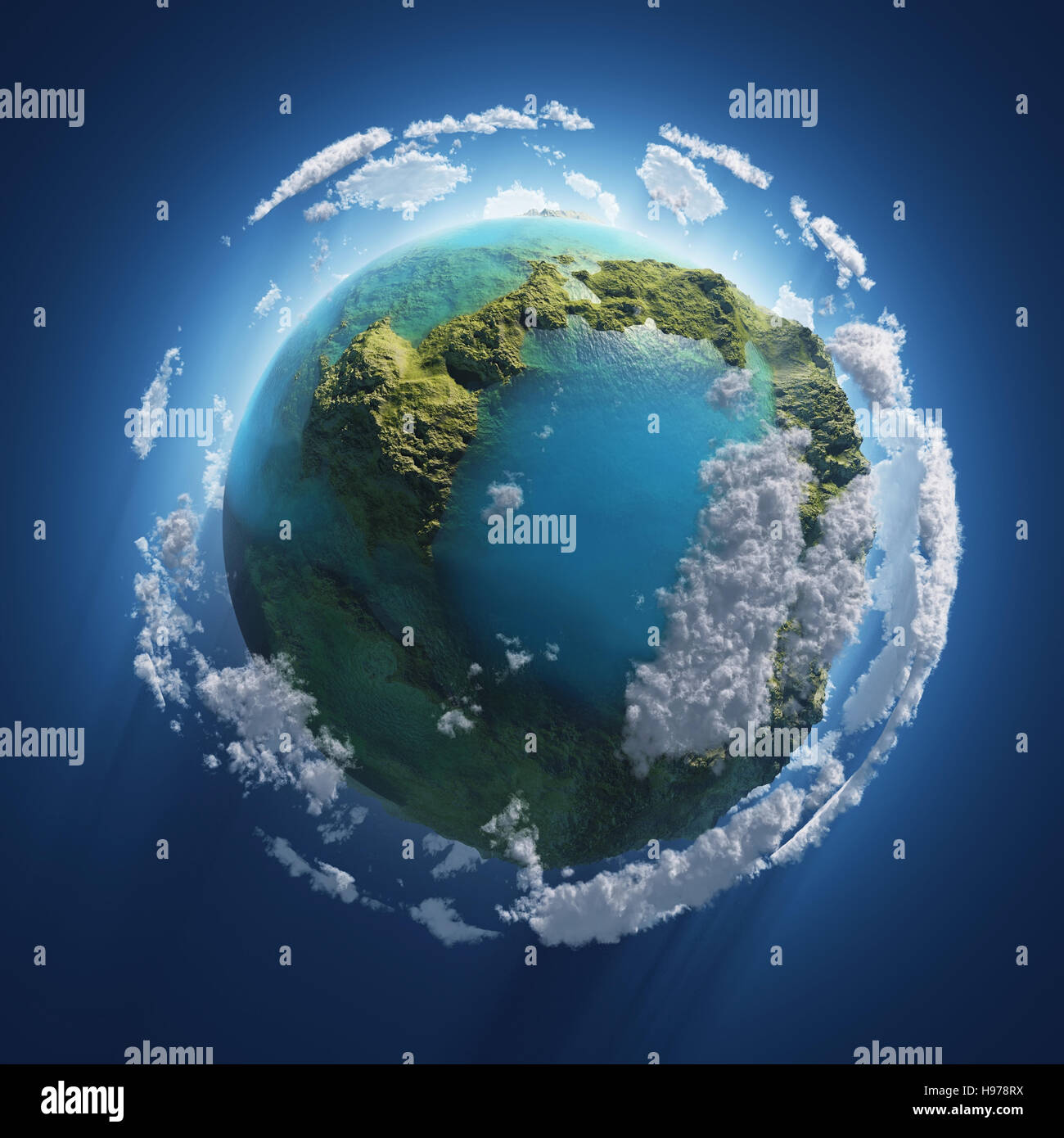 kleine Erde im Raum Stockfoto