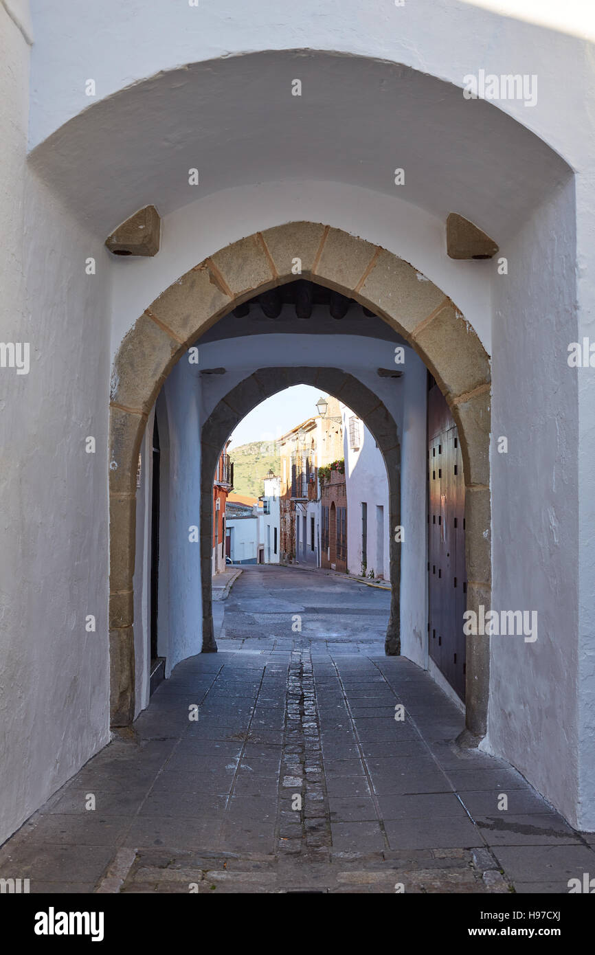 Zafra Arco de Jerez Puerta Arch in Extremadura Spanien durch die via De La Plata Stockfoto