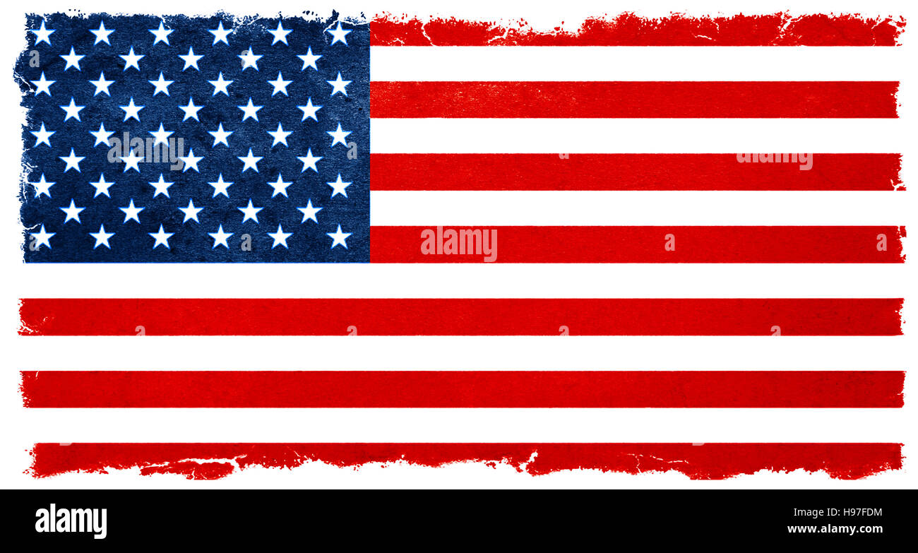 Alte entworfen Vintage amerikanische Flagge Banner-Hintergrund-Wahlergebnisse Stockfoto