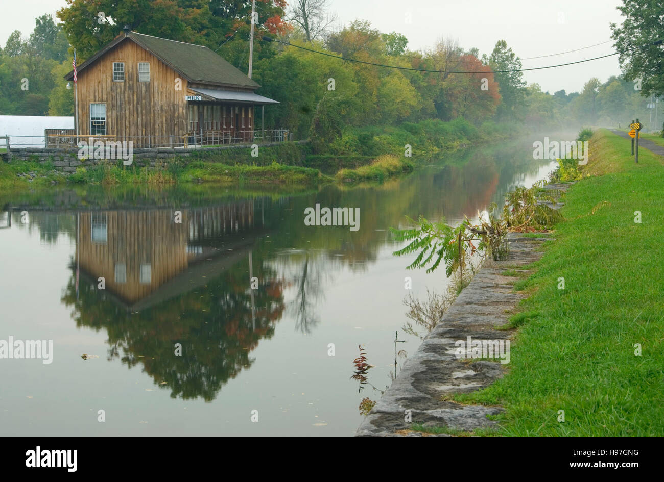 Museumsbau, Chittenango Landung Canal Boat Museum, Old Erie Canal State Historic Park, New York Stockfoto