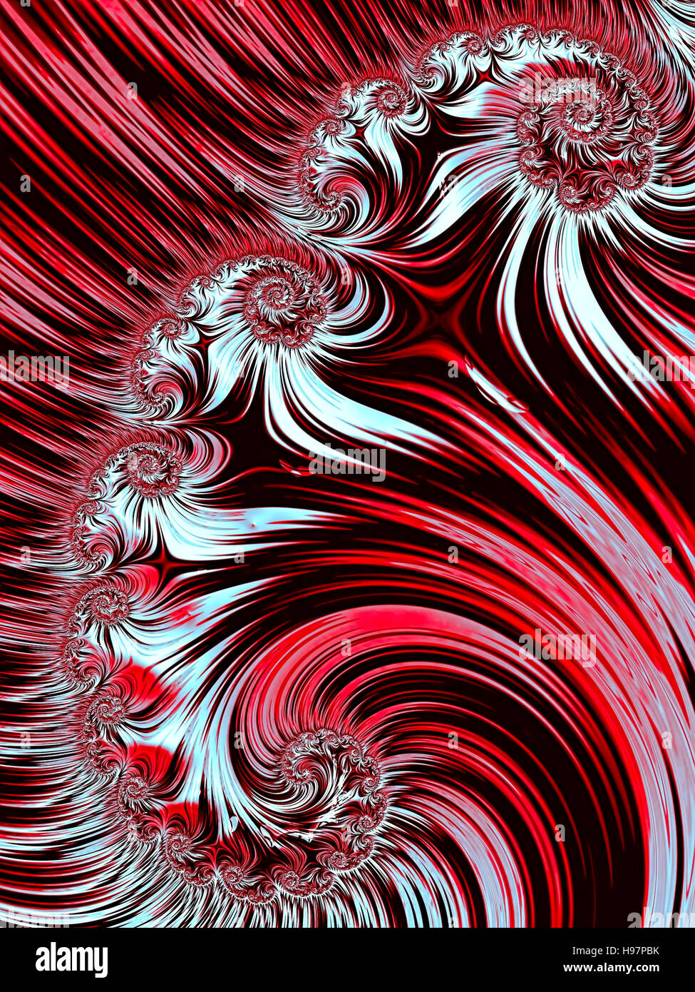 Abstrakte Spirale Hintergrund - Digital generiert Stockfoto