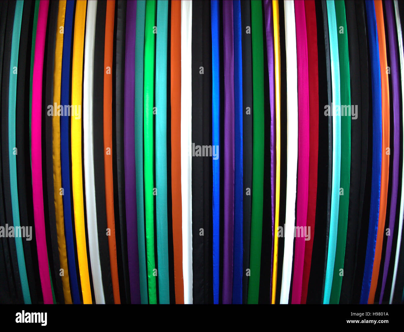 Candy Stripe Materialkanten Regenbogen Stockfoto